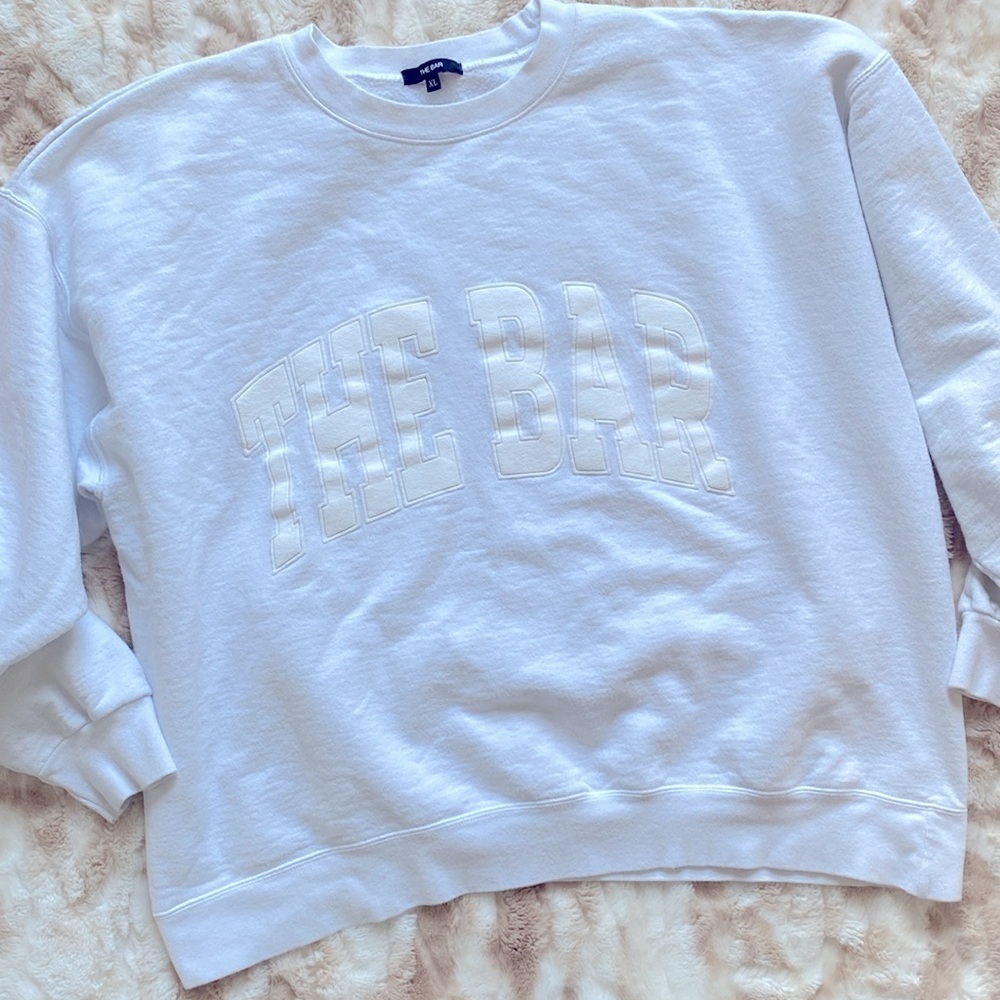 The Bar Classic White Sweatshirt